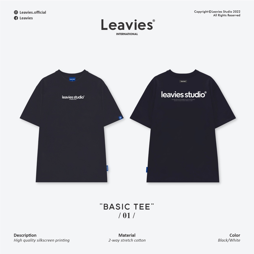 Áo thun local brand LEAVIES® Basic Tee 01 - unisex form rộng