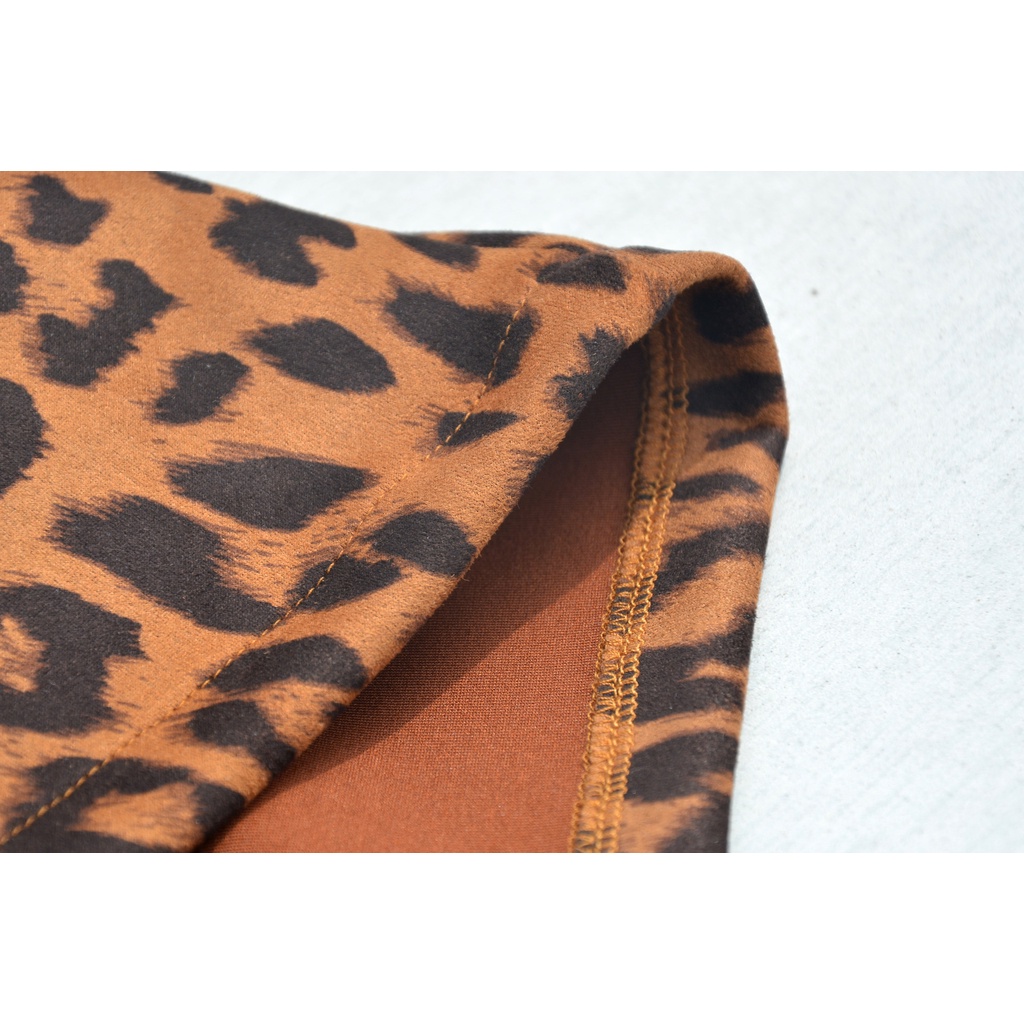 Chân Váy Lưng Cao Dáng Ôm Họa Tiết Da Báo Thời Trang Cá Tính Cho Nữ