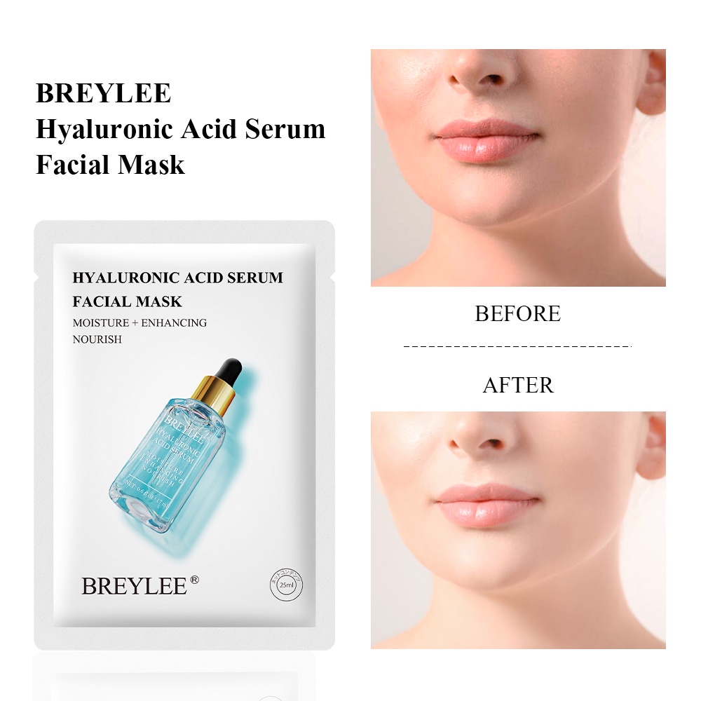 1 Miếng Face Mask BREYLEE Hyaluronic Acid  Dưỡng ẩm Cho Da Mặt