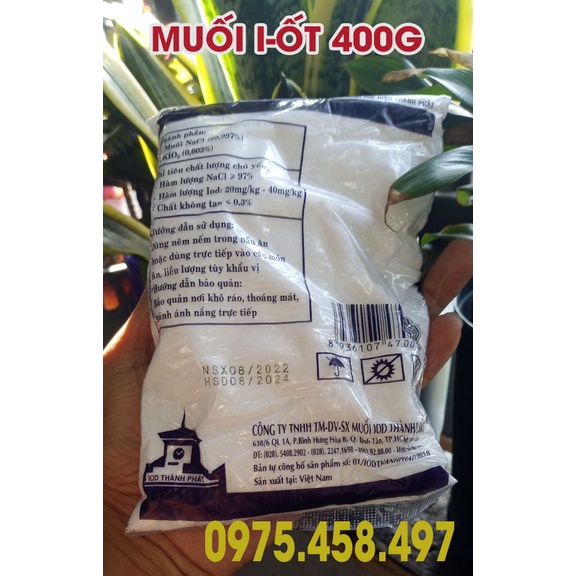 Muối I-Ốt 100% từ muối biển Thành Phát 400g đạt chuẩn HACCP