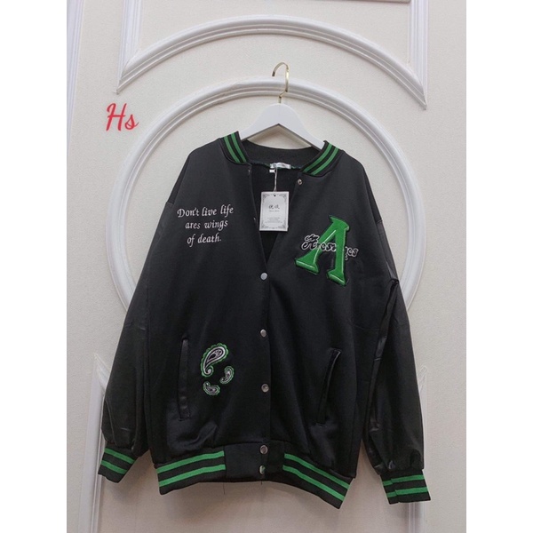 Áo nỉ chữ A tay da HS6