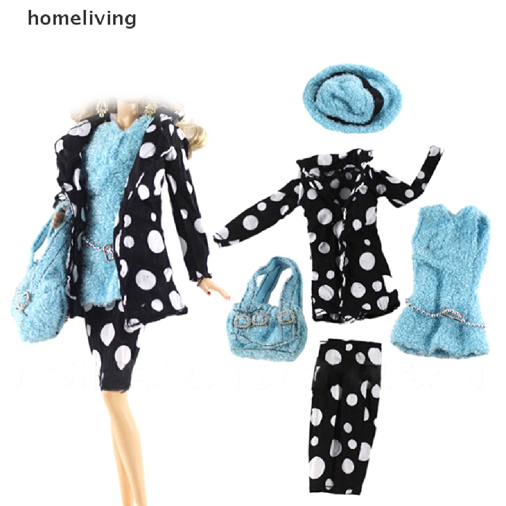 Bộ 5 Món Áo Khoác + Túi + Nón Cho Búp Bê Tỉ Lệ 1 / 6 11 '' 30cm