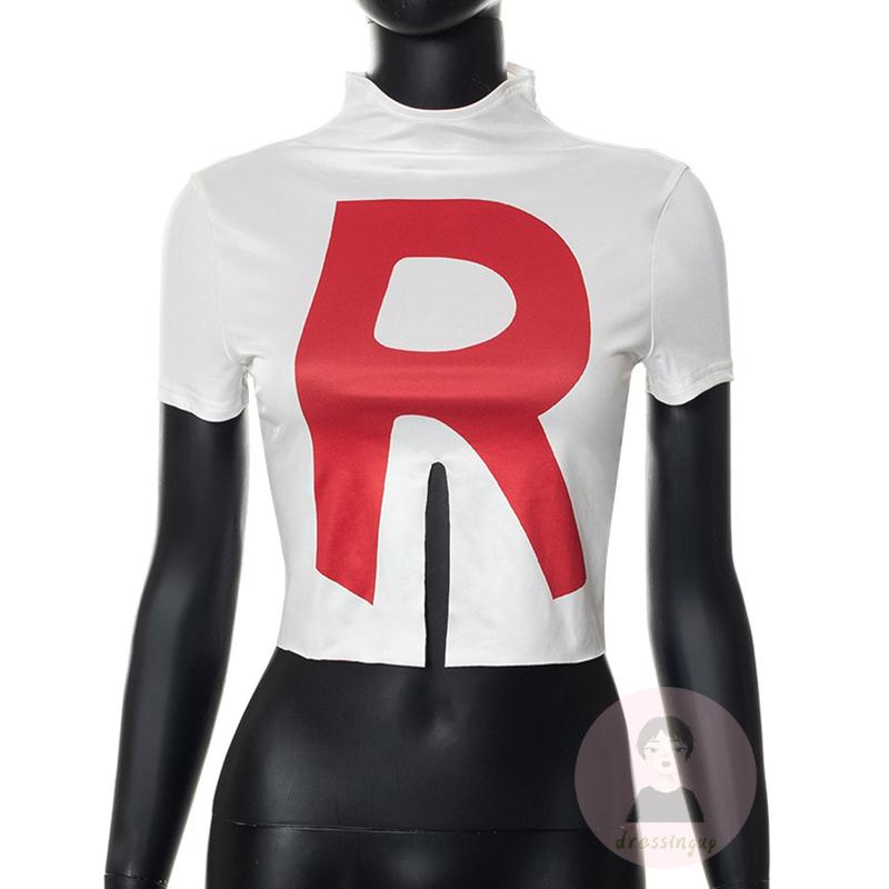 Áo Thun Nữ Tay Ngắn Cổ Cao In Chữ Thời Trang