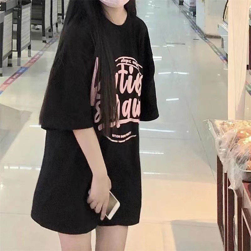 NRVP Áo Thun Unisex Mùa Hè Dáng Suông Tay Cộc Phong Cách Hàn Quốc Cho Nam Nữ