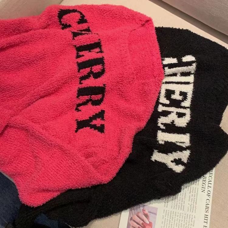 Jiashucheng Áo Sweater Tay Dài In Chữ Màu Sắc Tương Phản Thời Trang Mùa Thu Cho Nữ