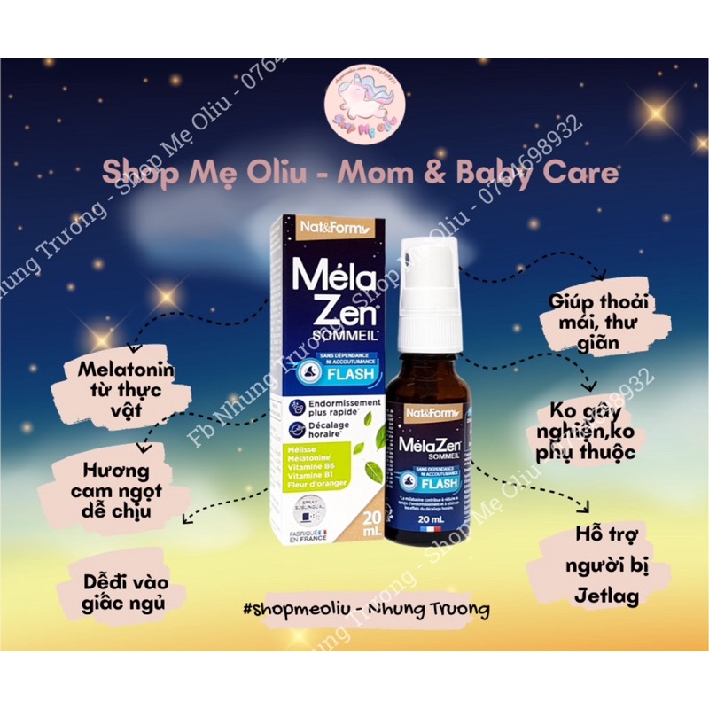 Xịt thảo dược Nat &amp; Form giúp thư giãn, dễ đi vào giấc ngủ