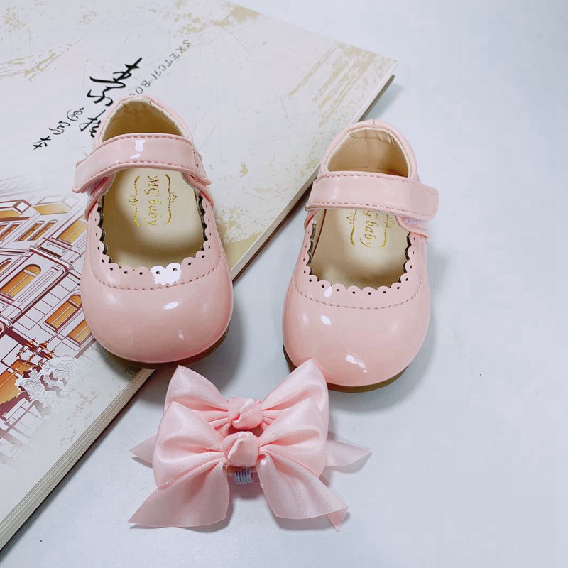 Giày búp bê bằng da PU đế mềm thời trang cho bé gái từ 1-8 tuổi