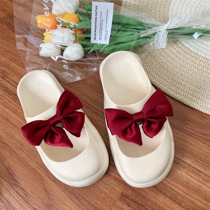 Dép Sandal Mary Jane Chống Trượt Đính Nơ Dễ Thương Thời Trang Hàn Quốc 2022 FT6321