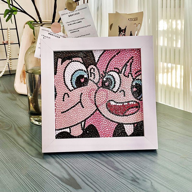 Bộ Tranh Đính Đá Tự Làm Họa Tiết Hoạt Hình Dễ Thương Dùng Trang Trí