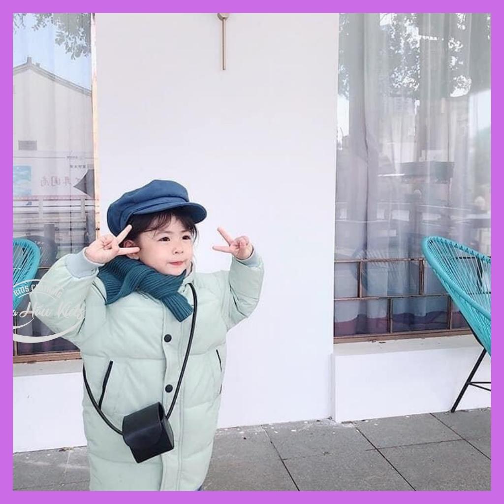 Aó phao dáng dài cho bé, áo khoác mùa đông dáng dài phong cách hàn quốc có mũ cho bé size 110 - 150, 12 - 35kg