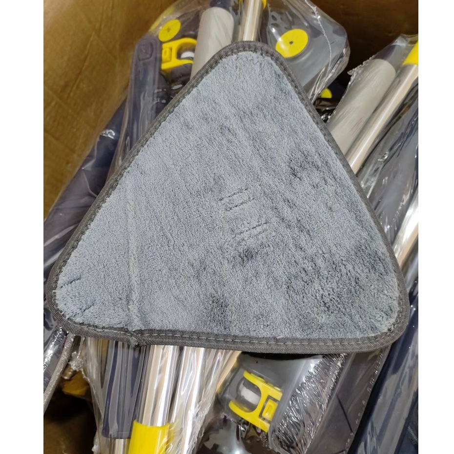 Chổi Lau Đa Năng Kèm Miếng Lau Tam Giác Siêu Thấm, Cây Lau Nhà Đa Năng Tự Vắt Mẫu Mới 2022 Có Thể Xoay 360 Độ