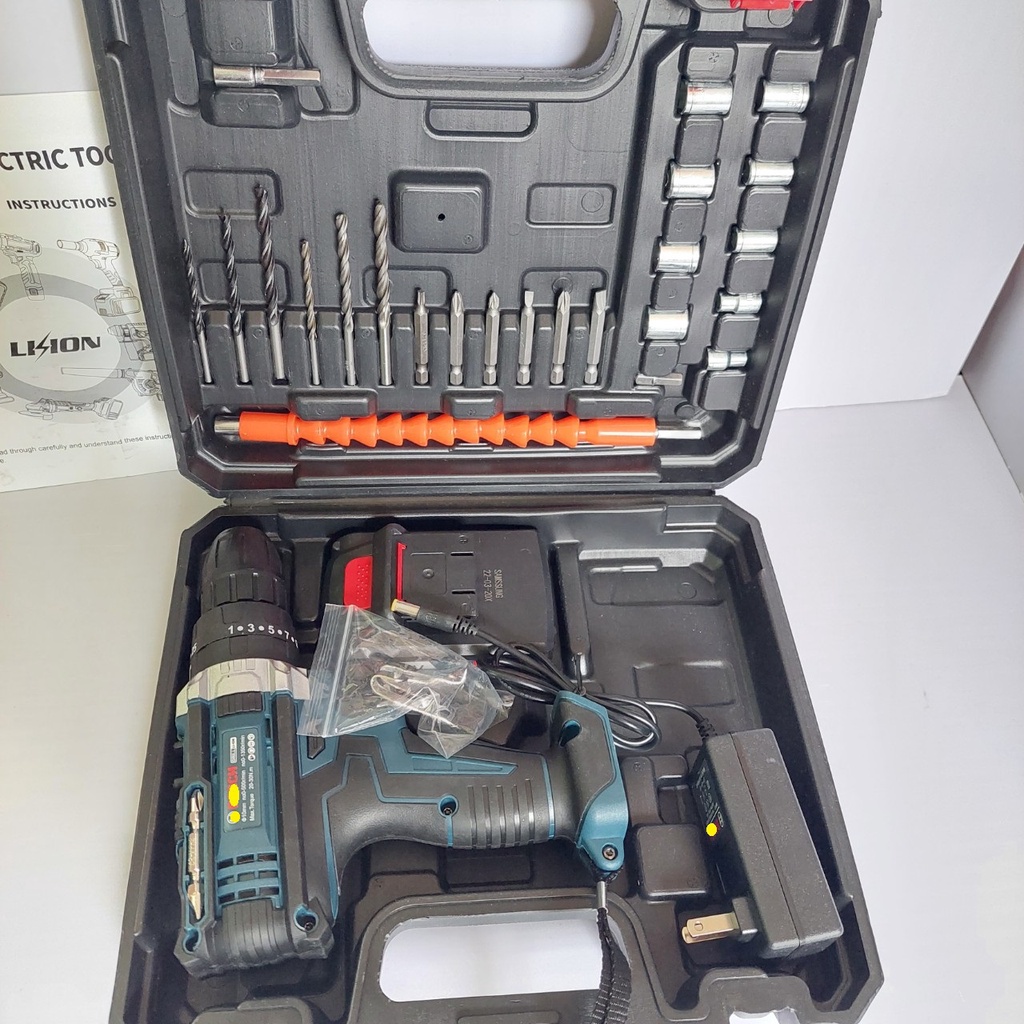Máy khoan pin Bosh 72V 3 chức năng, 100% lõi đồng, Tặng bộ phụ kiện 24 chi tiết