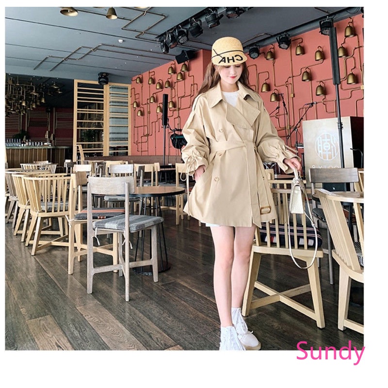 Áo Khoác Tay Dài Dáng Rộng Thời Trang Mùa Thu Phong Cách Hàn Quốc Cho Nữ