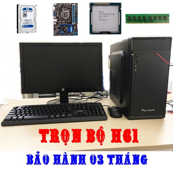Bộ máy tính văn phòng H61 2030 /2GB /250GB màn hình 17inch-19inch-20inch.