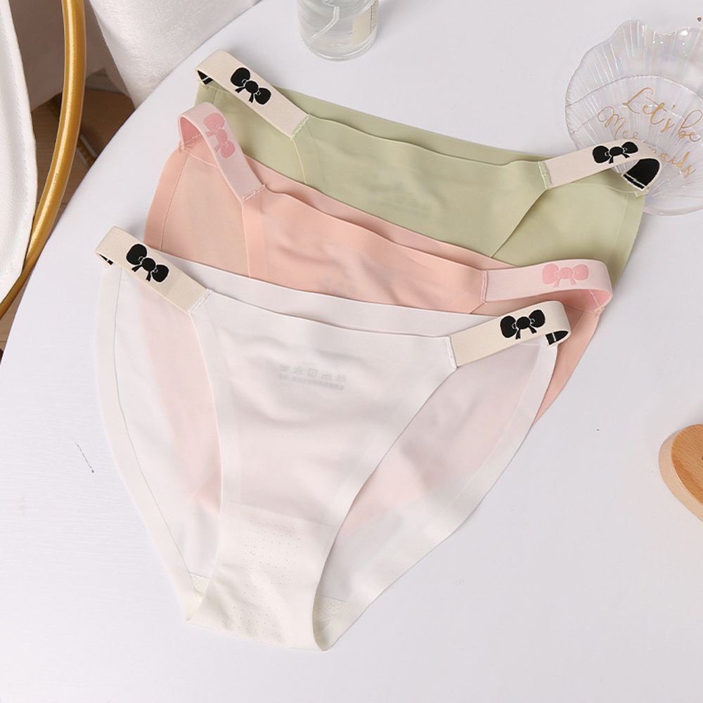 Combo 10 Quần Lót Nữ không đường may Đúc Su thun lạnh Dây Nơ Hông Quyến Rũ cao cấp mềm mại Ql21