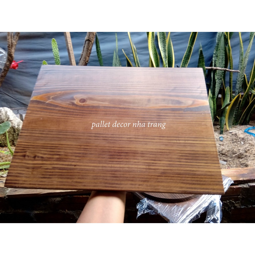 Mặt bàn/mặt ghế hình chữ nhật gỗ thông nguyên tấm
