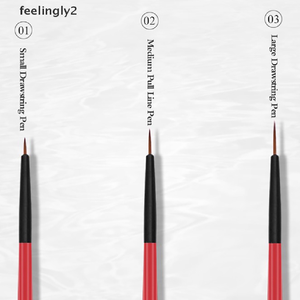 Set 3 Cọ Vẽ Móng Tay Nghệ Thuật 5 / 7 / 11mm