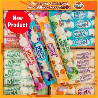 HỘP KẸO DẺO CÓ NHÂN MỨT TRÁI CÂY MARSHMALLOW HÌNH BÁNH BAO TẬN 180 VIÊN/30 CÂY