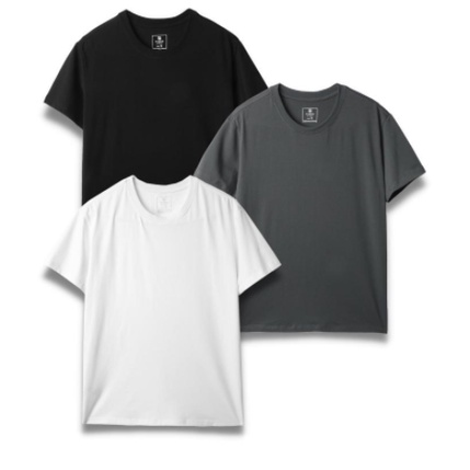Áo thun trơn nam nữ phông unisex bigsize 3 màu trắng đen xám vải cotton cao cấp