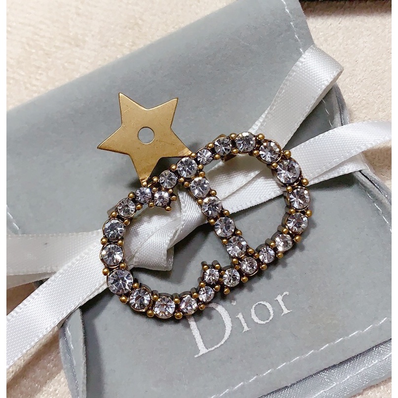 Trâm Cài Áo Bằng Đồng Thau Hình Ngôi Sao Đính Kim Cương Chữ