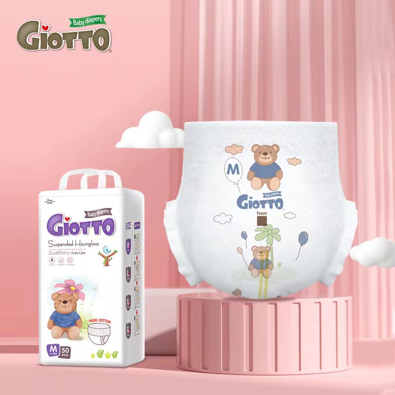 Tã Quần Gấu GIOTTO Form Bo Mông – Mềm – Thấm Tốt M50 L50 XL50 XXL50 XXXL50