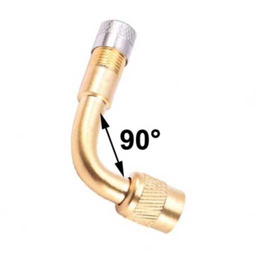 Đầu Chuyển Đổi Nối Van Bơm Hơi Bánh Xe Đạp Cong Góc 90 Độ Có Nắp Đậy Kín Hơi 1 Chiều