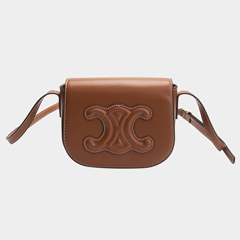 Túi xách nữ đeo chéo CE LINE Triomphe nắp gập dạo phố da PU