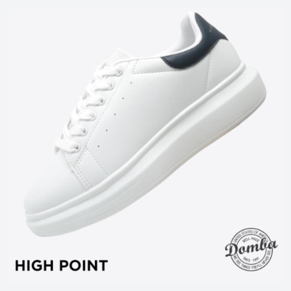 Giày Domba High Point Gót Xanh Than H-9112 (WHITE/NAVY) Nam Nữ - Phối Đồ Đa Dạng (Váy, Crotop, Quần Jean,…) ! *