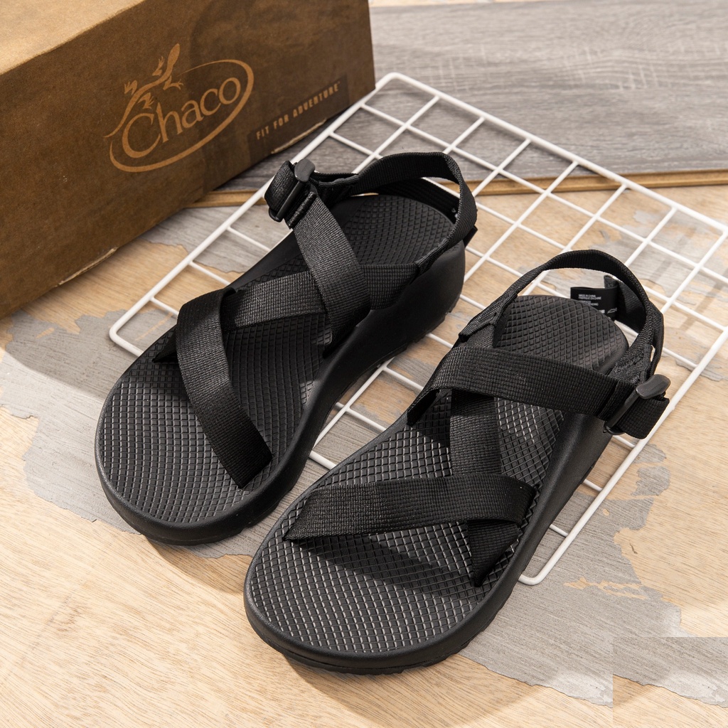 Dép Chaco Nam Đế Thơm Hương Quế, Sandal Nam Cao Cấp Full Box Mã Đen Full