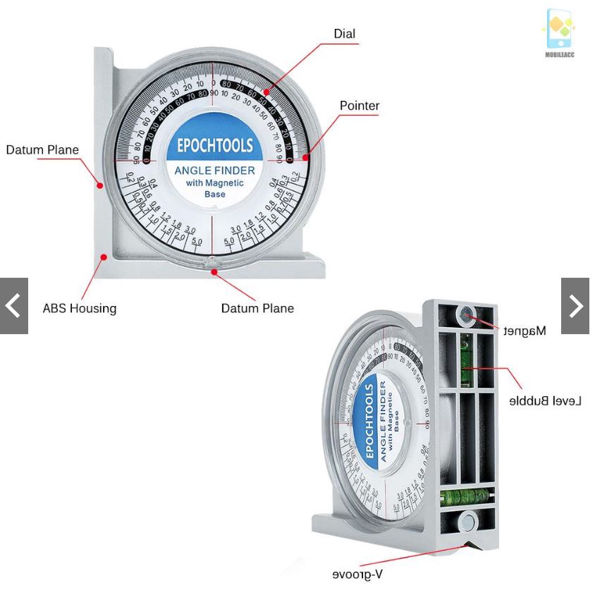 Thước Đo Góc Nghiêng Có Nam Châm R1368, thước đo cân bằng- Thước đo độ nghiêng chuẩn xác