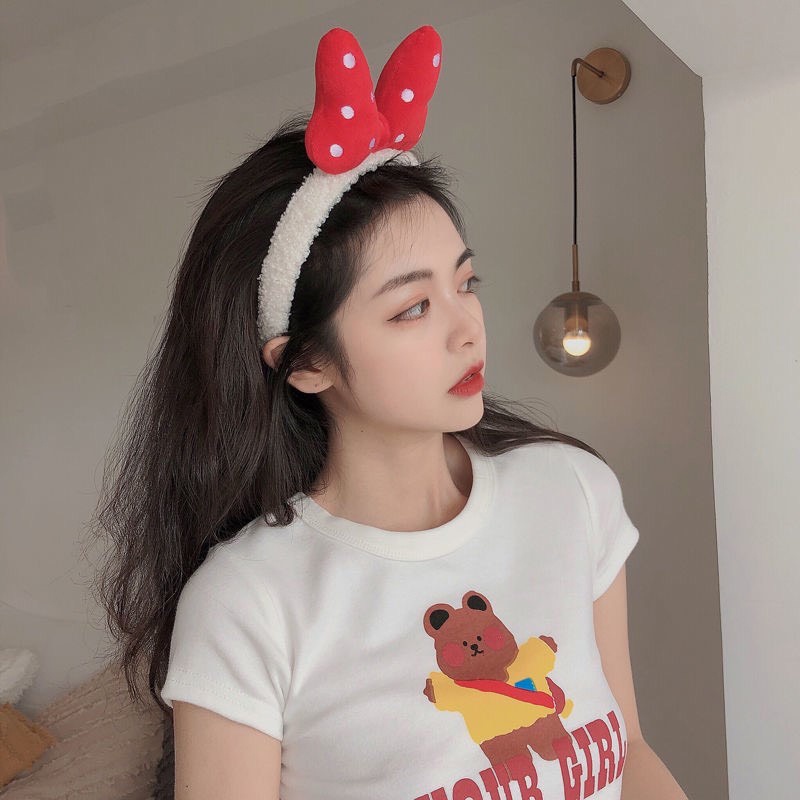 Bờm tóc vải bản to đáng yêu cài tóc hàn quốc hình nơ nhiều màu mới