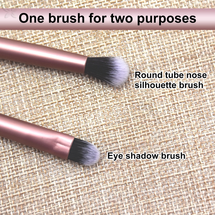 Cọ trang điểm vovigo E084 thiết kế hai đầu đánh phấn mắt phấn nền