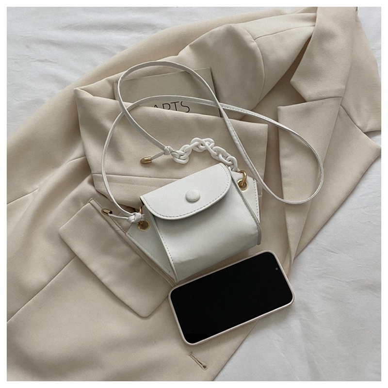 MISCHA Túi Đeo Chéo Mini Hình Vuông Màu Trơn Đơn Giản Thời Trang 2022 Cho Nữ