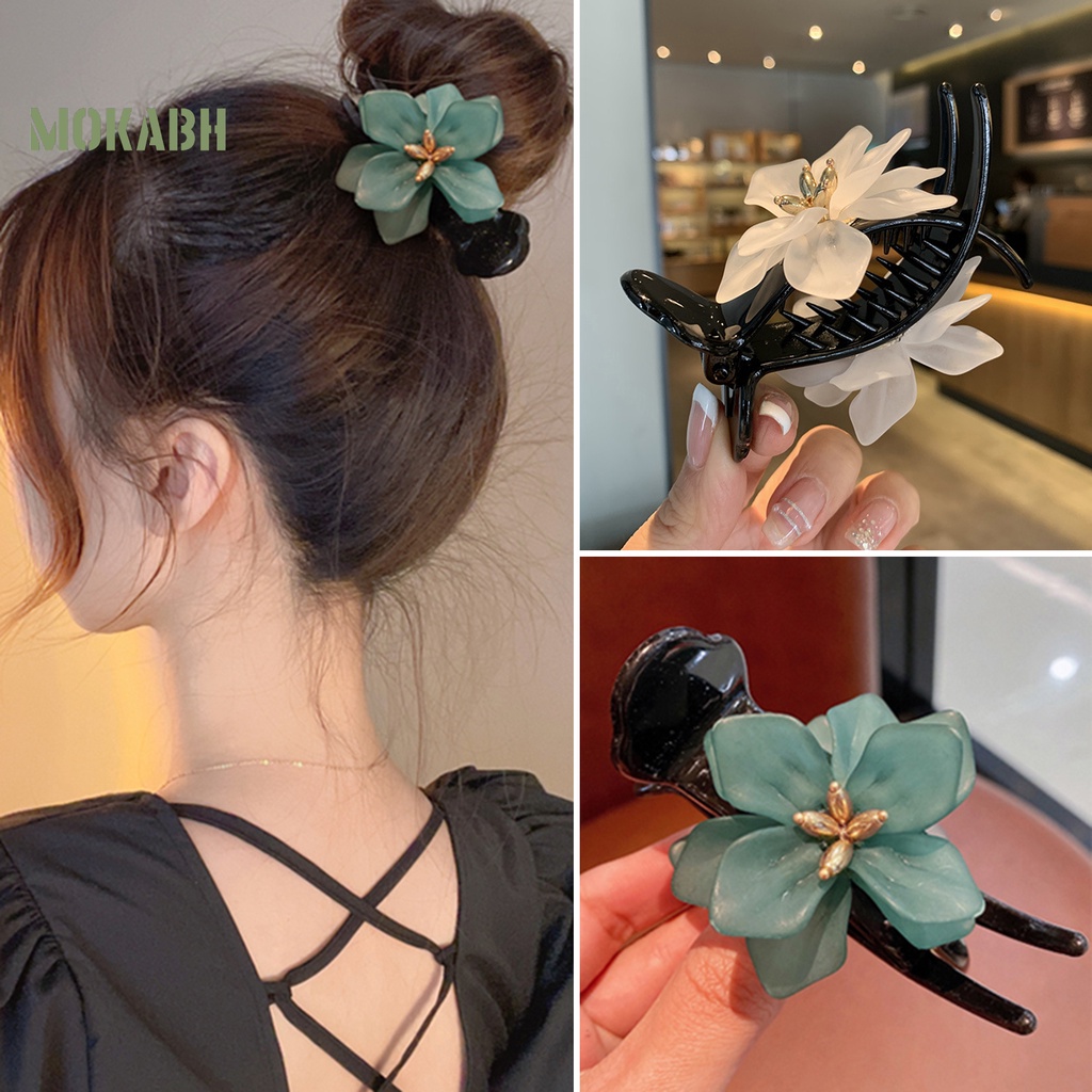 Kẹp Tóc Càng Cua Bằng Acrylic Màu Sắc Tươi Sáng Chống Rơi Phong Cách Hàn Quốc Cho Nữ