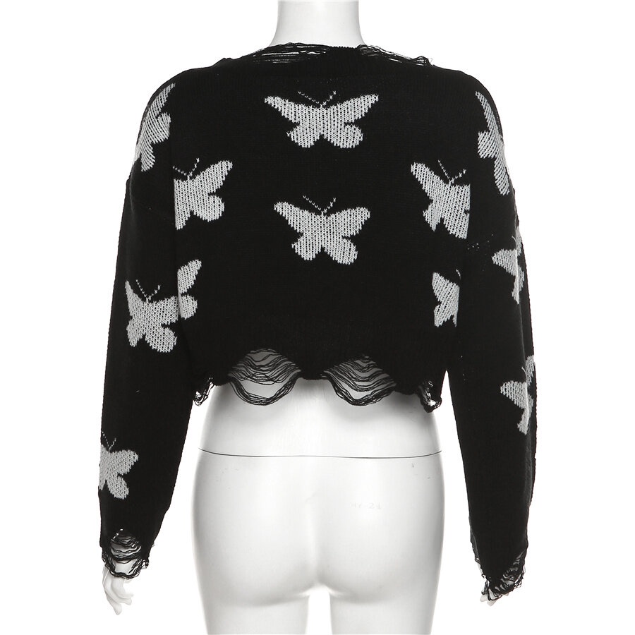 Áo sweater Weird Puss dài tay kiểu bướm thời trang dành cho nữ