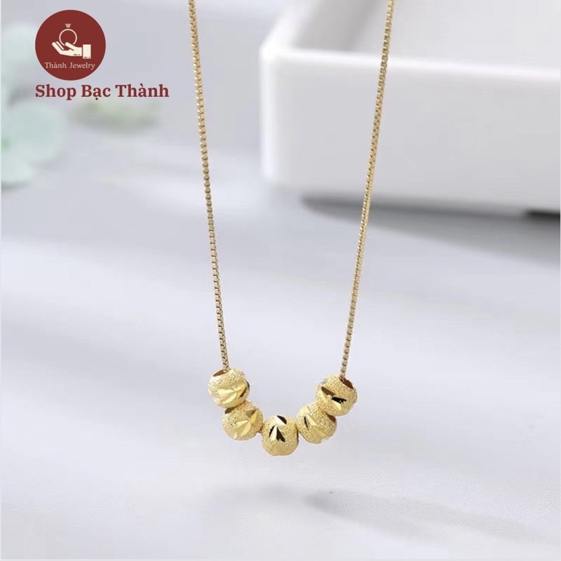 Dây Chuyền Nữ Bạc Xi màu vàng, Bền Màu, hàng Nhập Khẩu Chất Lượng (Có Bảo Hành Làm Sáng, Ảnh Thật)
