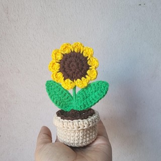 Chậu hoa hướng dương handmade