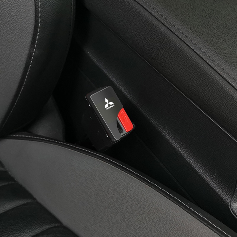 1 Chốt Khóa Dây An Toàn In Logo Cho Xe Hơi Mitsubishi asx lancer outlander pajero EVO