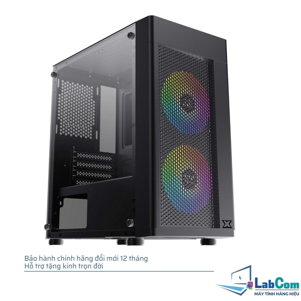 Vỏ case máy tính Xigmatek Aero Micro-ATX, ITX Màu đen kèm sẵn 2 Fan và không kèm Fan | Mặt hông trái kính cường lực | BigBuy360 - bigbuy360.vn