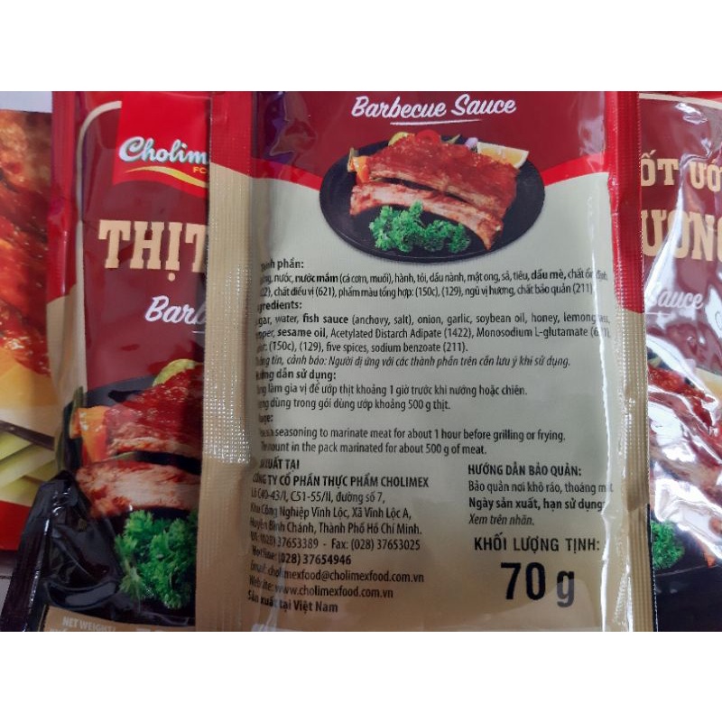 Gói sốt ướp đồ nướng Cholimex 70g
