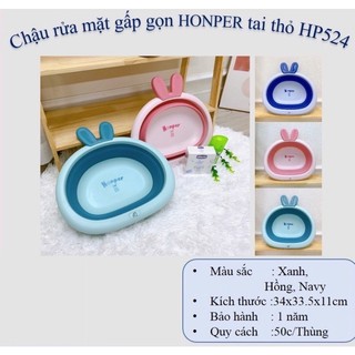 Honper - Chậu rửa mặt gấp gọn tai thỏ HP524