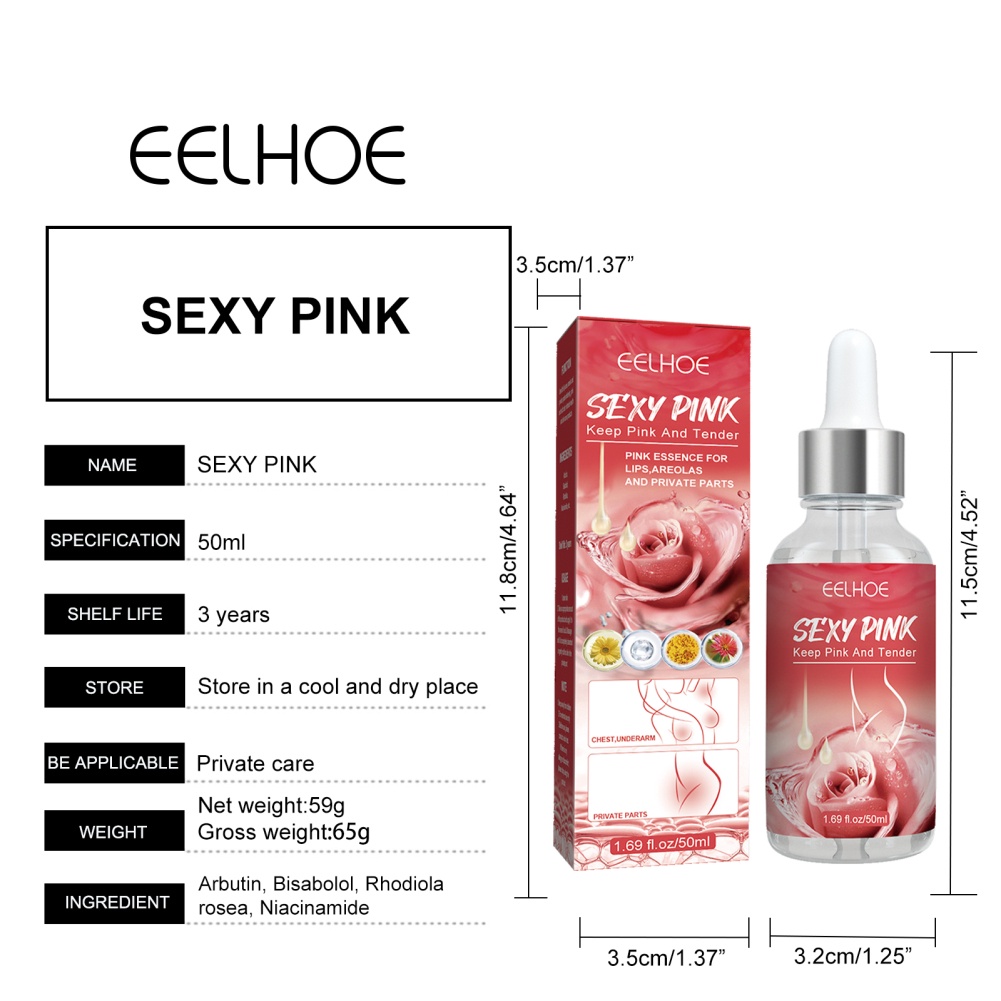50Ml Tinh Chất Làm Hồng Vùng Kín Vùng Riêng Tư Nách Tẩy Trắng Serum Đầu Gối Mông Xỉn Màu Làm Sáng Cải Thiện Môi Dầu Làm Trắng Toàn Thân JULYSTAR