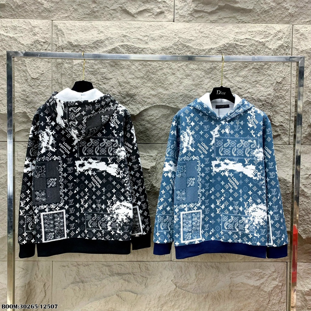 Áo nỉ hoodie nam họa tiết LV siêu đẹp - Áo nỉ hoodie LV cực chất