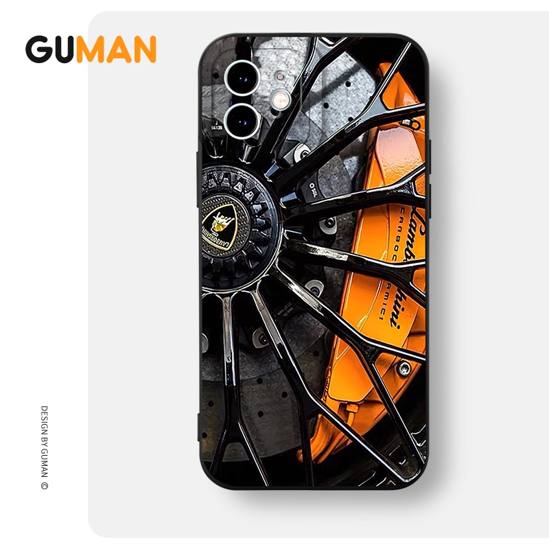 Ốp lưng GUMAN Mềm ngầu nam màu đen dễ thương đẹp Cho iPhone 14 13 12 11 Pro Max SE 2020 X XR XS 8 7 ip 6S 6 Plus kute XYB983