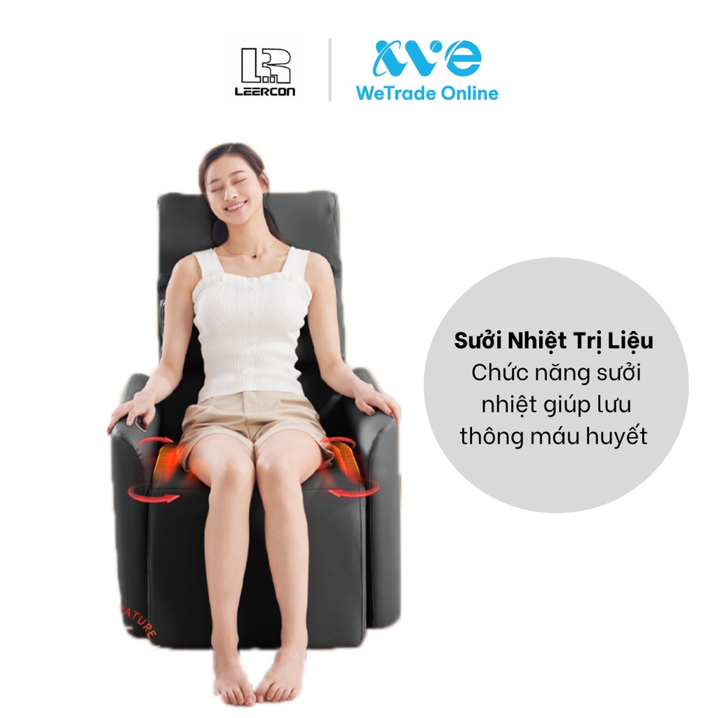 Sofa massage Leercon LEK - 988M2 sưởi nhiệt hồng ngoại có chức năng ngả lưng thư giãn màu sắc sang trọng