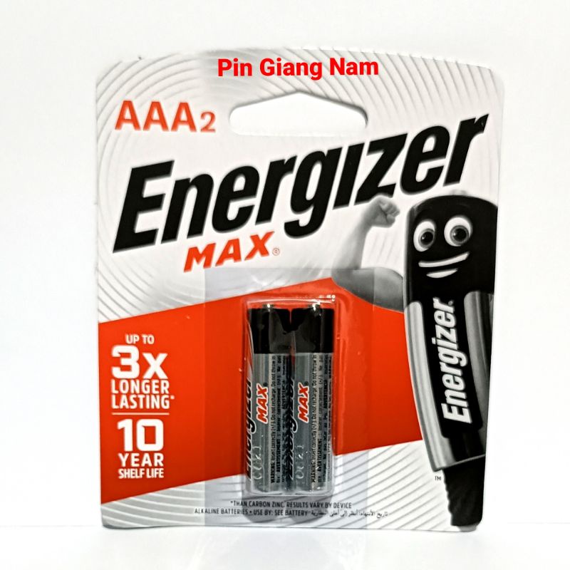 Pin AAA Energizer E92BP2/ Pin đũa Energizer Alkaline Hàng Chính Hãng DKSH Việt Nam vỉ 2 viên
