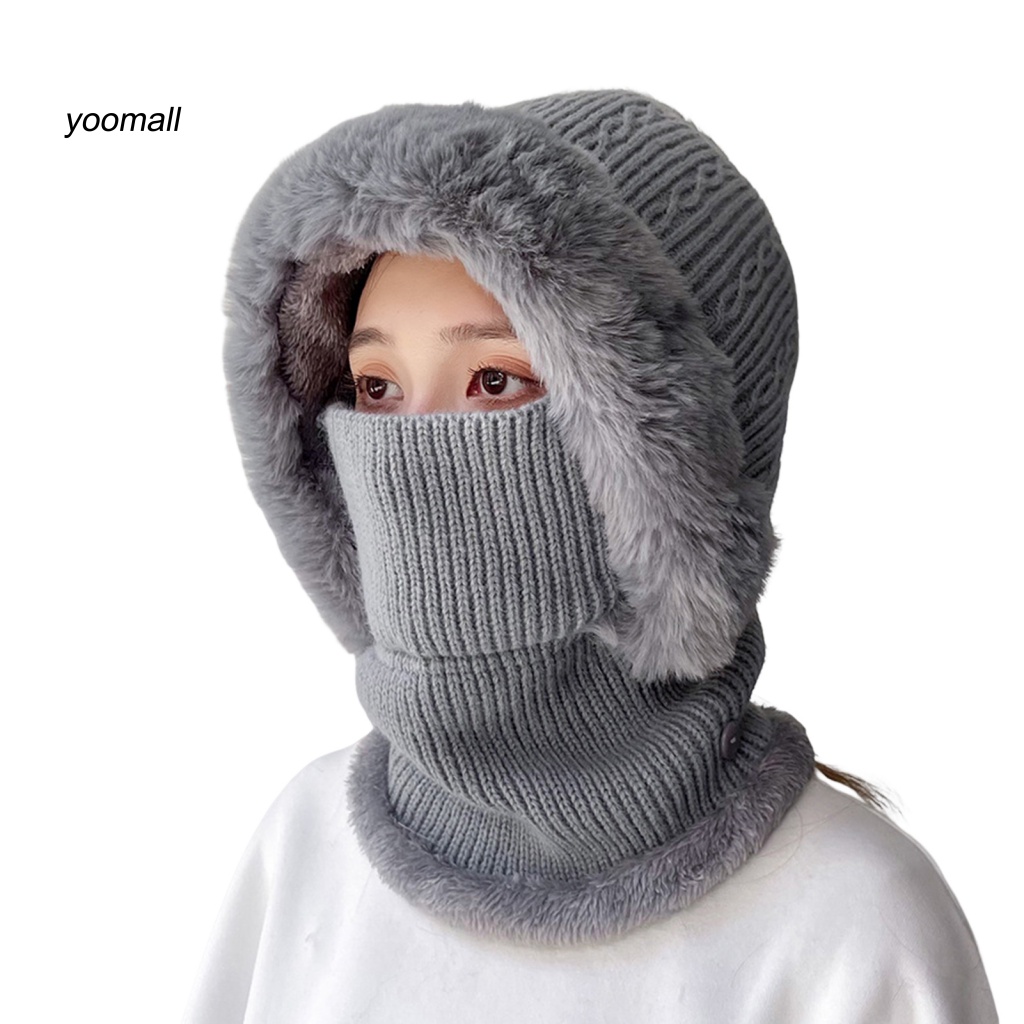 / Yo / Mũ Beanie Mềm Mại Giữ Ấm Mùa Thu Đông Có Thể Giặt Rửa Cho Nữ