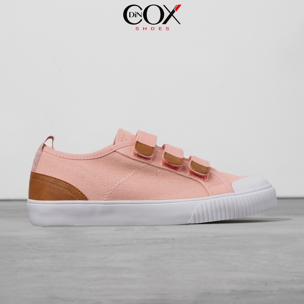 Giày Sneaker Vải Nữ DINCOX E01 Quai Dán Nữ Tính E01 Pink