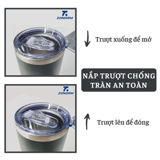 Nắp đậy ly bình giữ nhiệt ZONORM 900ml cao cấp chống tràn