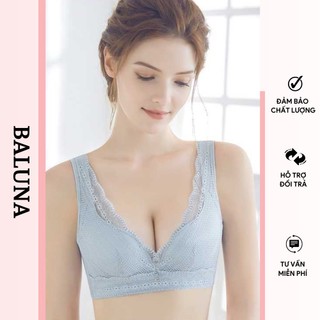 Áo bra ren nữ nâng ngực 2 dây bigsize có mút ngực baluna al41